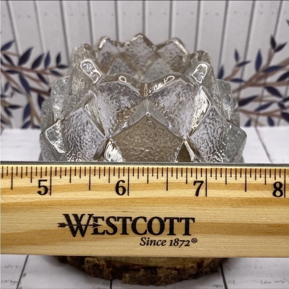 ORREFORS Sweden Crystal Nimbus Firefly Artichoke Tea Light Votive Candleholder